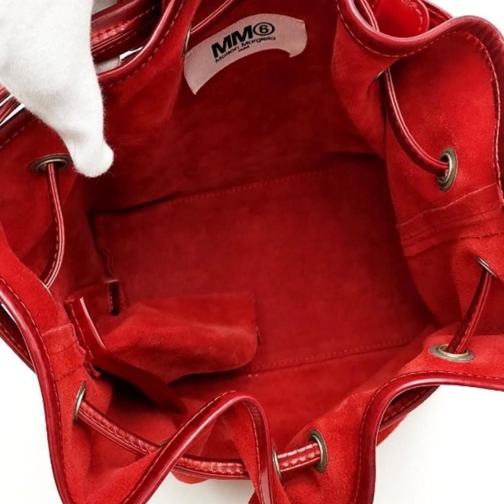 Suede Red Shoulder Bag - Picture 6 of 7